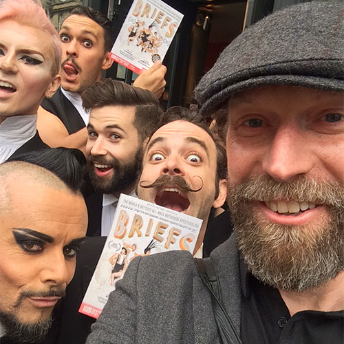 Selfie with Briefs Factory Boylesque boys, Edinburgh Fringe Festival 2016