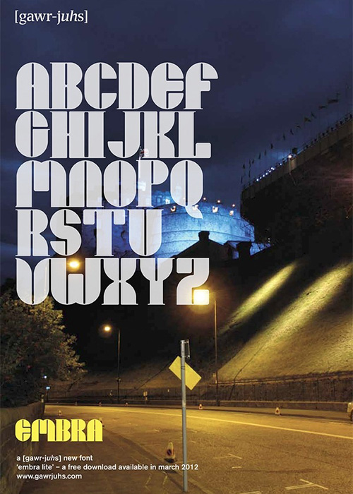 Embra Typeface Poster